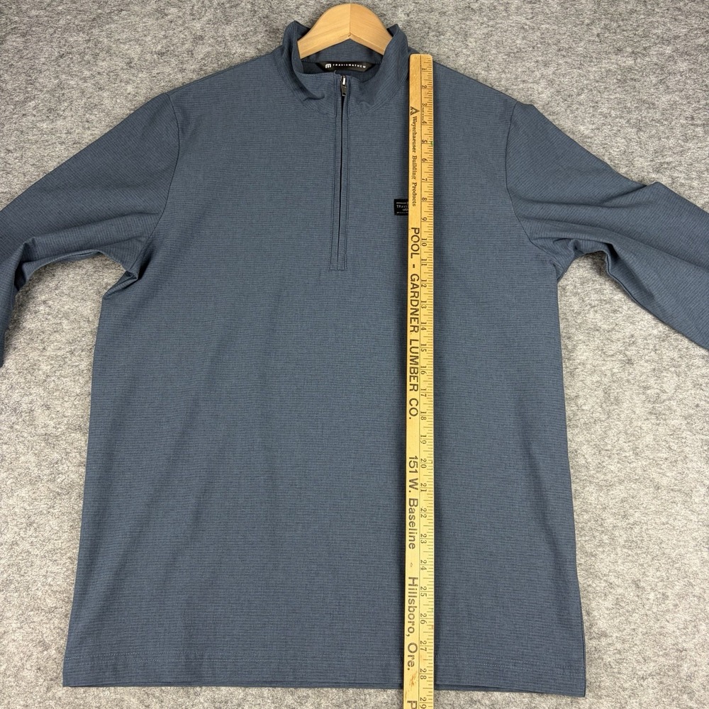 Travis Mathew Blue Hello Tour Golf 1/4 Zip Pullover Mens Medium - Picture 8 of 9